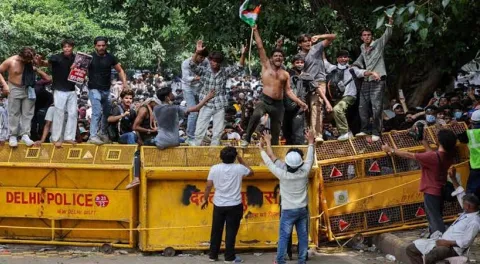 delhi protest